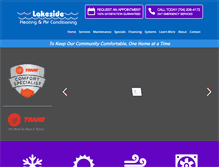 Tablet Screenshot of lakesideac.com